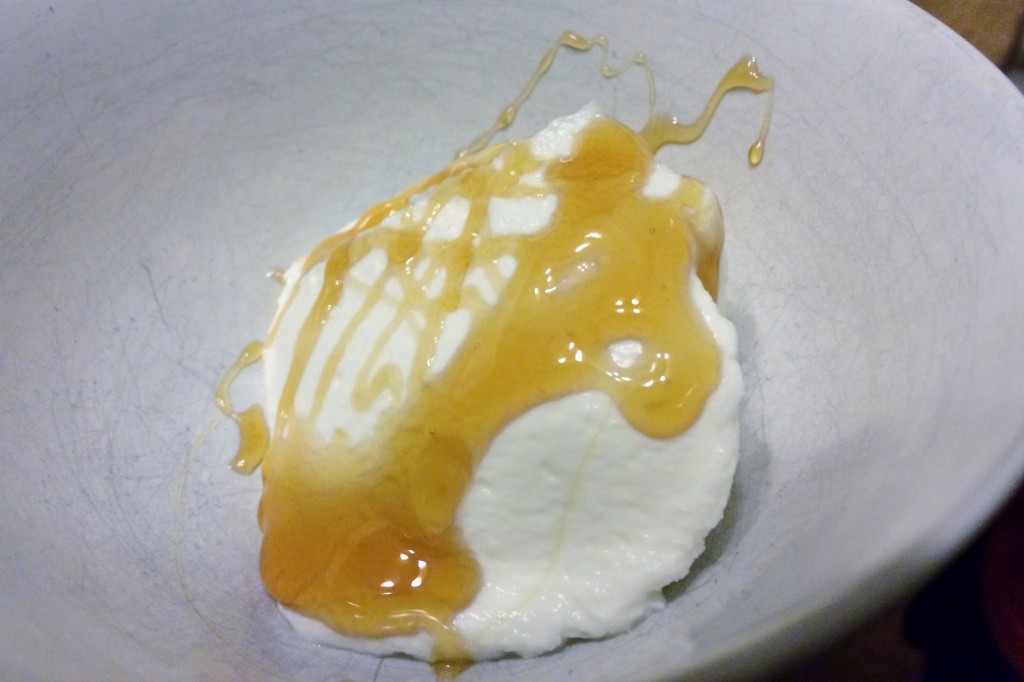 Greek yogurt drizzled with local honey. 